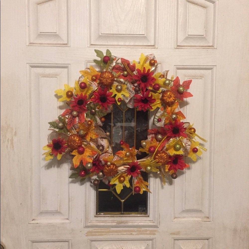 Handmade fall wreath